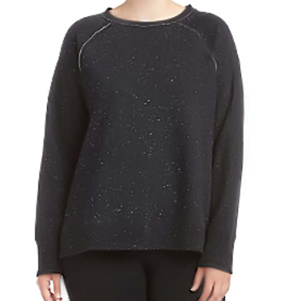 Calvin Klein Womens Performance Plus Size Cotton Embroidered Logo Sweatshirt,1X